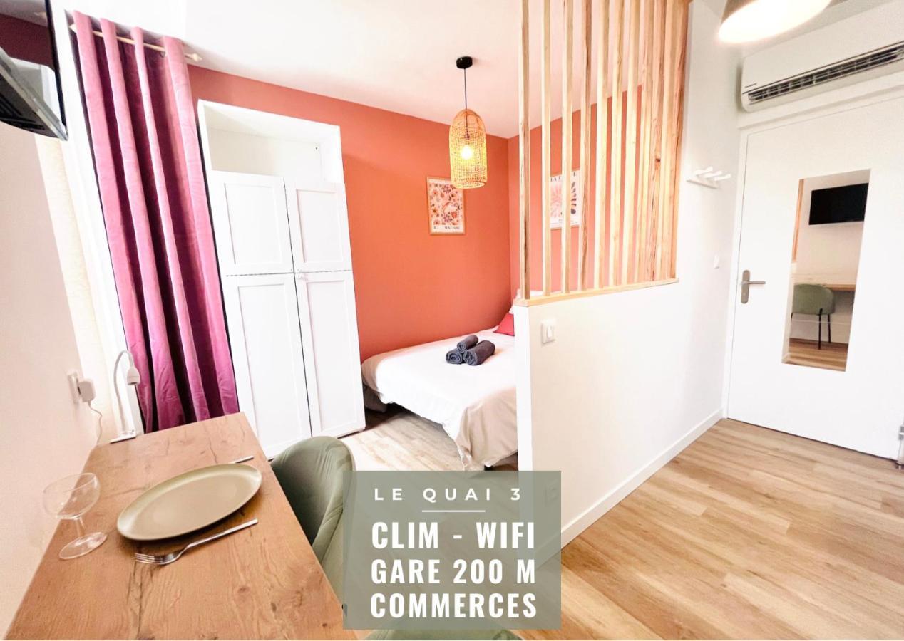 Le Quai 3 - Studio Neuf Lumineux Calme - Clim - Wifi - Gare A 200M Agen Buitenkant foto